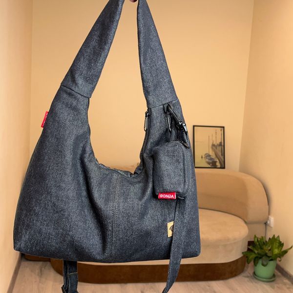 Сумка "Lil Bag" Денім. Чорна Lil 2100-denim фото