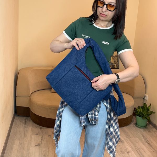 Сумка "Hg Bag" Денім. Блакитна HG 2300-denim фото