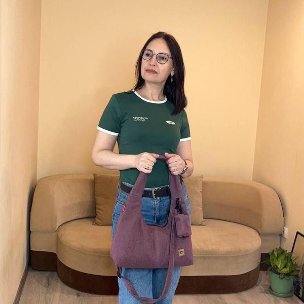 Сумка "Lil Bag" Денім. Рожевий Lil 2100-denim фото
